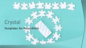  Presentation with puzzle circle - Theme with row-and-circle-around-pills background and a arctic colored foreground