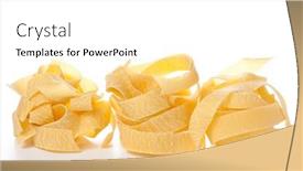  Presentation with pasta - Theme consisting of dna - projects on biology chemistry background and a tawny brown colored foreground