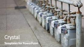  Presentation with gas utility - Slides having row gray gas meters background and a gray colored foreground