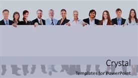  Presentation with full page business services - Theme having row holding a blank banner background and a  colored foreground