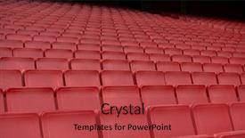  Presentation with football stadium - Cool new presentation theme with row in football soccer stadium backdrop and a red colored foreground