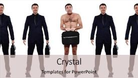  Presentation with business people silhouette - PPT theme enhanced with row in silhouette shadow withe background and a soft green colored foreground