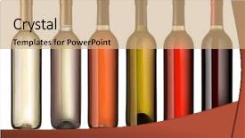  Presentation with bottles - Cool new presentation theme with row isolated on white backdrop and a coral colored foreground