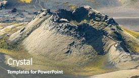  Presentation with volcano eruption - Colorful theme enhanced with row of appox 130 backdrop and a coral colored foreground