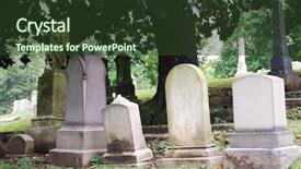  Presentation with death - Cool new presentation with row of blank tombstones backdrop and a tawny brown colored foreground