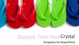  Presentation with red white blue - Cool new PPT theme with row of blue green red backdrop and a white colored foreground