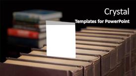  Presentation with books - Amazing slide deck having row-of-books-holds backdrop and a black colored foreground