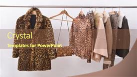  Presentation with brown - Slides enhanced with row-of-brown-coat-suit background and a tawny brown colored foreground