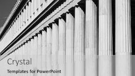  Presentation with greek columns - Presentation theme with row-of-cassical-greek-columns background and a light gray colored foreground