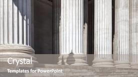  Presentation with classical - Slides enhanced with row of classical columns background and a gray colored foreground