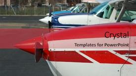 Presentation with cessna - Presentation enhanced with row of colorful cessna aircraft background and a red colored foreground