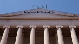  Presentation with art gallery - PPT theme consisting of row of columns at the entrance to the national gallery of art in washington dc background and a teal colored foreground