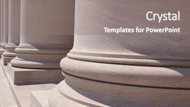  Presentation with art gallery - PPT layouts with entrance to the national gallery background and a gray colored foreground