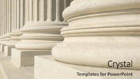  Presentation with greek column - Presentation design consisting of row of columns background and a lemonade colored foreground