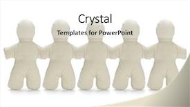  Presentation with faceless - PPT theme consisting of row of faceless dummy dolls background and a  colored foreground