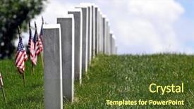  Presentation with memorial day - Amazing theme having row of graves with decorated backdrop and a tawny brown colored foreground