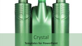  Presentation with plastic containers - Presentation theme featuring row-of-green-plastic-containers background and a seafoam green colored foreground