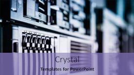  Presentation with data center - Slide set enhanced with row-of-hard-disks-used background and a violet colored foreground