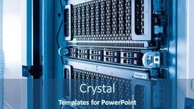  Presentation with storage - Slide set consisting of row-of-hard-drives-serving background and a ocean colored foreground