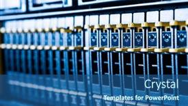  Presentation with data - Presentation design consisting of row-of-hard-drives-serving and a  colored foreground