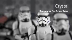  Presentation with star field - PPT theme enhanced with row-of-hasbro-black-series background and a dark gray colored foreground