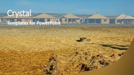  Presentation with under construction - Presentation theme consisting of row of houses under construction background and a light blue colored foreground