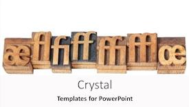  Presentation with vintage - Cool new presentation theme with row-of-ligature-symbols backdrop and a white colored foreground