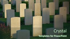  Presentation with marble - Colorful PPT layouts enhanced with row-of-marble-tombstone backdrop and a tawny brown colored foreground