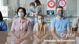  Presentation with vaccination - Amazing PPT layouts having row-of-mature-woman backdrop and a coral colored foreground