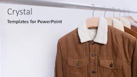  Presentation with brown leather - Audience pleasing PPT theme consisting of row-of-men-s-two backdrop and a light gray colored foreground