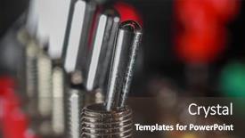  Presentation with switches - PPT theme enhanced with row-of-metal-switches background and a tawny brown colored foreground