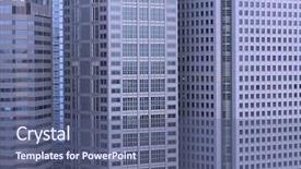  Presentation with city buildings winter storm - Beautiful presentation featuring row of multi story buildings backdrop and a  colored foreground