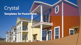  Presentation with under construction - PPT theme consisting of row-of-new-brightly-colored background and a ocean colored foreground