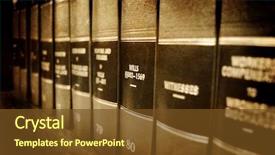  Presentation with wills - Slides enhanced with row of old leather law background and a tawny brown colored foreground