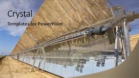  Presentation with alternative energy - Cool new presentation theme with row of parabolic trough solar backdrop and a coral colored foreground