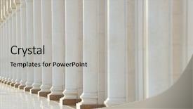  Presentation with greek pillars - Presentation design with row of pillars background and a light gray colored foreground