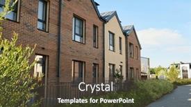  Presentation with pink green - PPT theme featuring row-of-red-brick background and a  colored foreground