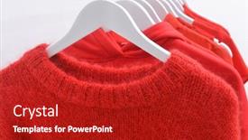  Presentation with different - PPT theme having row-of-red-different-clothes background and a crimson colored foreground