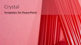  Presentation with lean - PPT theme featuring row-of-red-plastic-drinking background and a coral colored foreground