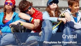  Presentation with teens - PPT theme consisting of old abandoned napoleonic canons at an abandoned roman fort in el quseir egypt background and a gray colored foreground.