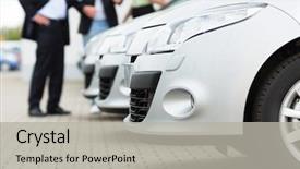  Presentation with car dealer - Beautiful presentation theme featuring happy smiling little baby girl looks over the sofa playing on christmas holidays backdrop and a light gray colored foreground