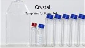  Presentation with specimen - Colorful presentation design enhanced with row of specimen bottles on ledge of laboratory backdrop and a light gray colored foreground