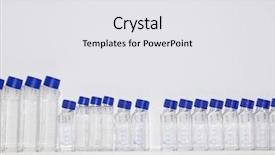  Presentation with specimen - Slide deck with row of specimen bottles background and a white colored foreground