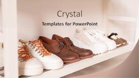  Presentation with studio flat - Colorful PPT theme enhanced with row-of-sportive-and-casual backdrop and a lemonade colored foreground