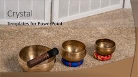  Presentation with sound - Presentation theme enhanced with row-of-tibetan-singing-bowls background and a light gray colored foreground