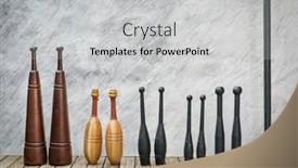  Presentation with traditional wood - Slides enhanced with row-of-traditional-exercise-equipment background and a light gray colored foreground