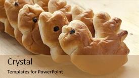  Presentation with palm sunday - Colorful presentation theme enhanced with row of traditional palm sunday backdrop and a gold colored foreground