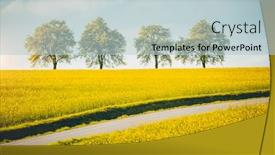  Presentation with republic day - Cool new PPT layouts with row-of-trees-along backdrop and a lemonade colored foreground