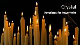  Presentation with black church - Slide set having row-of-white-burning-church background and a black colored foreground