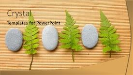  Presentation with zen - Presentation theme with zen pebbles and a young background and a yellow colored foreground